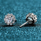 Bloomed Moissanite Floral-Shaped Stud Earrings