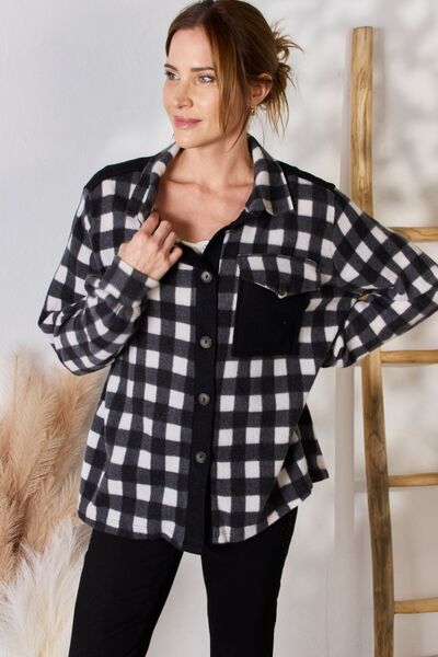 Hailey & Co By The Fireplace Plaid Button Up Jacket