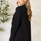 Heimish Louder Than Words Open Front Long Sleeve Blazer in Black
