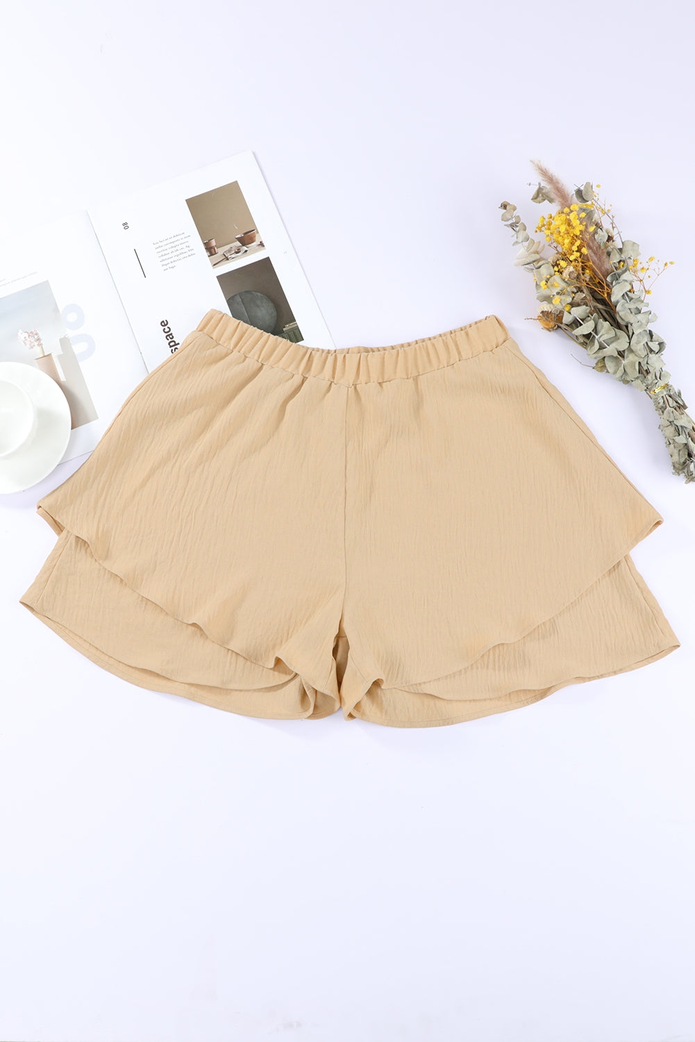 Stay In Your Magic Layered Elastic Waist Shorts
