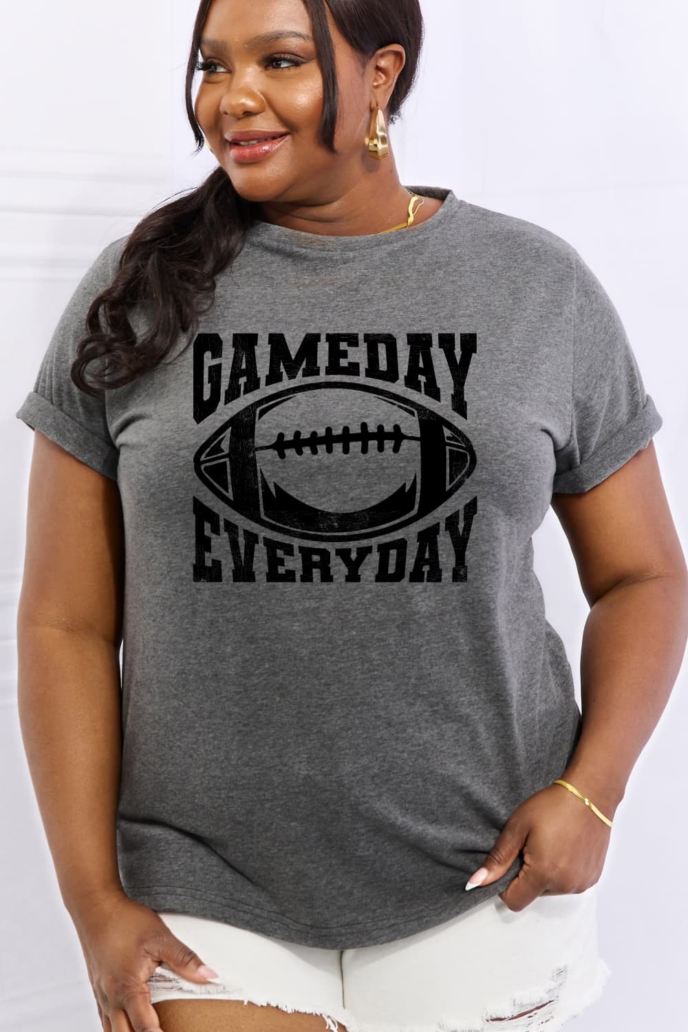 Simply Love GAMEDAY EVERYDAY Graphic Cotton Tee