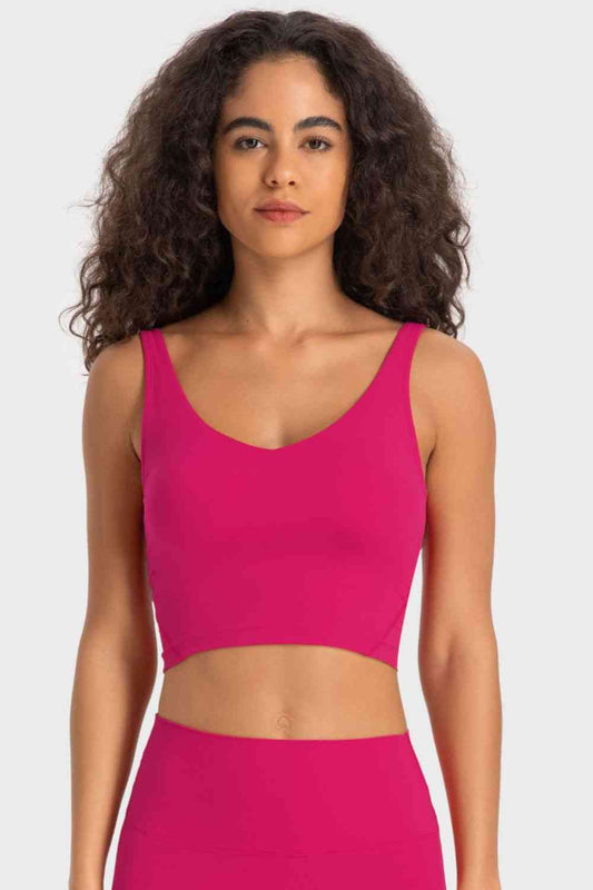 Cherished Deep V-Neck Crop Sports Bra