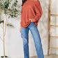 BOMBOM Love Is Brewing Drop Shoulder Long Sleeve Blouse with Pockets