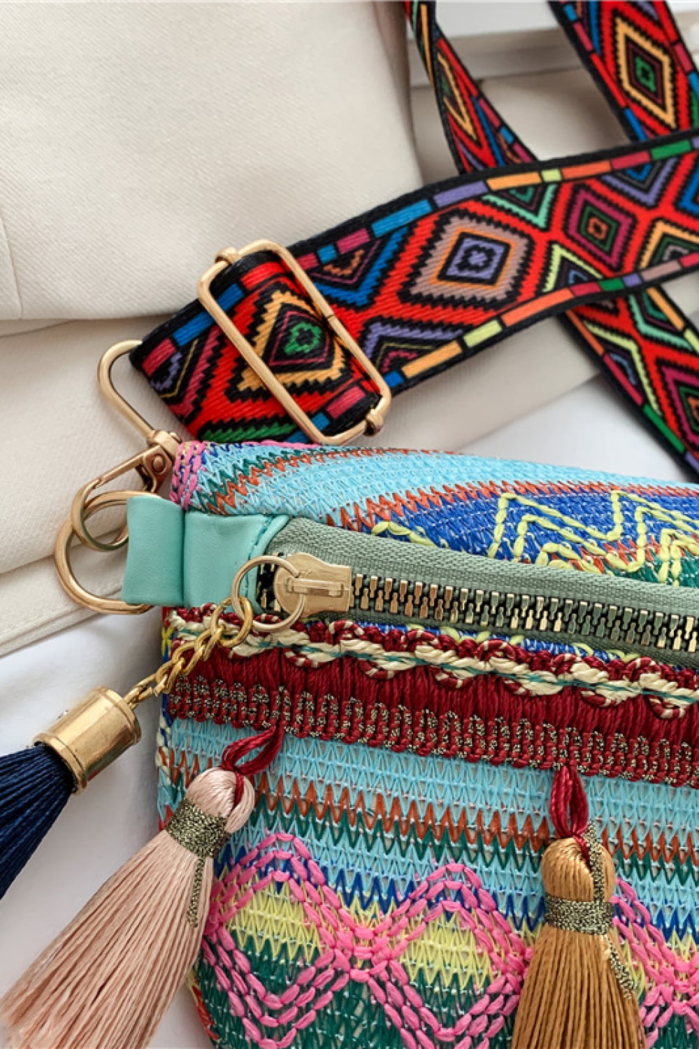 Searching For Adventure Bohemian Sling Bag with Tassels