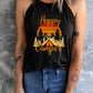 Happy Camper Graphic Grecian Neck Tank Top
