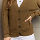 Zenana Kiss Me Tonight Button Down Cardigan in Olive