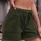 Essentially Yours Drawstring Raw Hem Denim Shorts