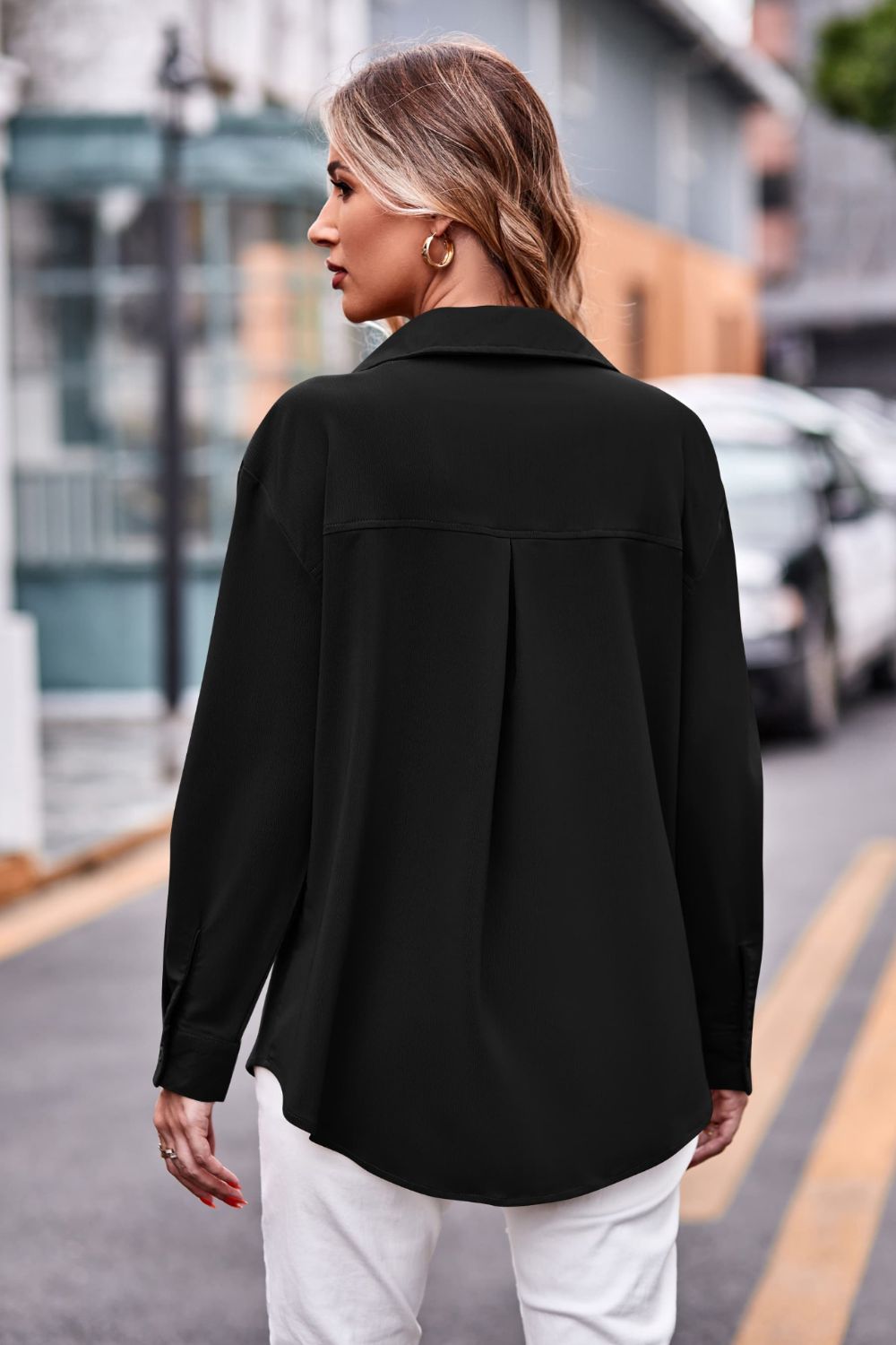 Just Can't Wait Dropped Shoulder Longline Shirt with Pockets