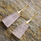 Everything Changes Handmade Natural Stone Dangle Earrings in Geometrical Shape