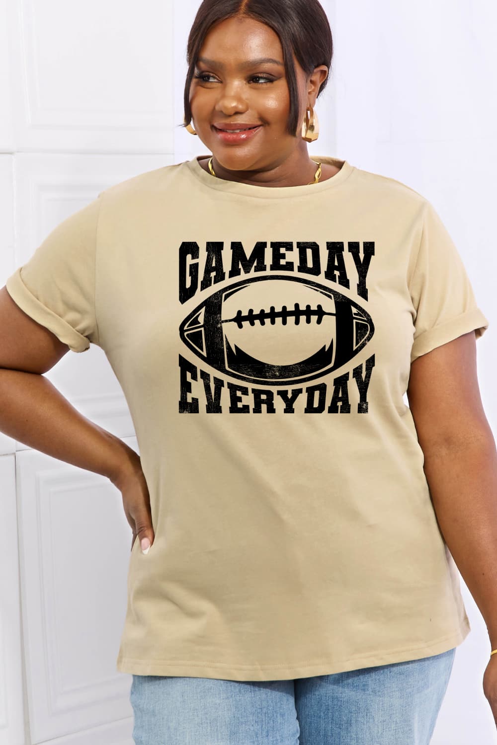 Simply Love GAMEDAY EVERYDAY Graphic Cotton Tee