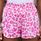 Wild in Pink Leopard Elastic Waist Shorts