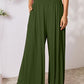 Double Take Phenomenally Me Smocked Wide Waistband Wide Leg Pants