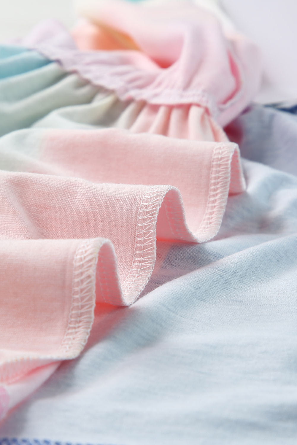 Touch The Sky Striped Tie Shoulder Frill Trim Tank Top