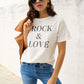 Simply Love ROCK ＆ LOVE Short Sleeve Graphic T-Shirt