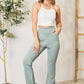 Heimish Fall Mornings Wide Waistband Sports Pants in Sage