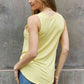 BOMBOM Rockin' It Criss Cross Front Detail Sleeveless Top in Butter Yellow