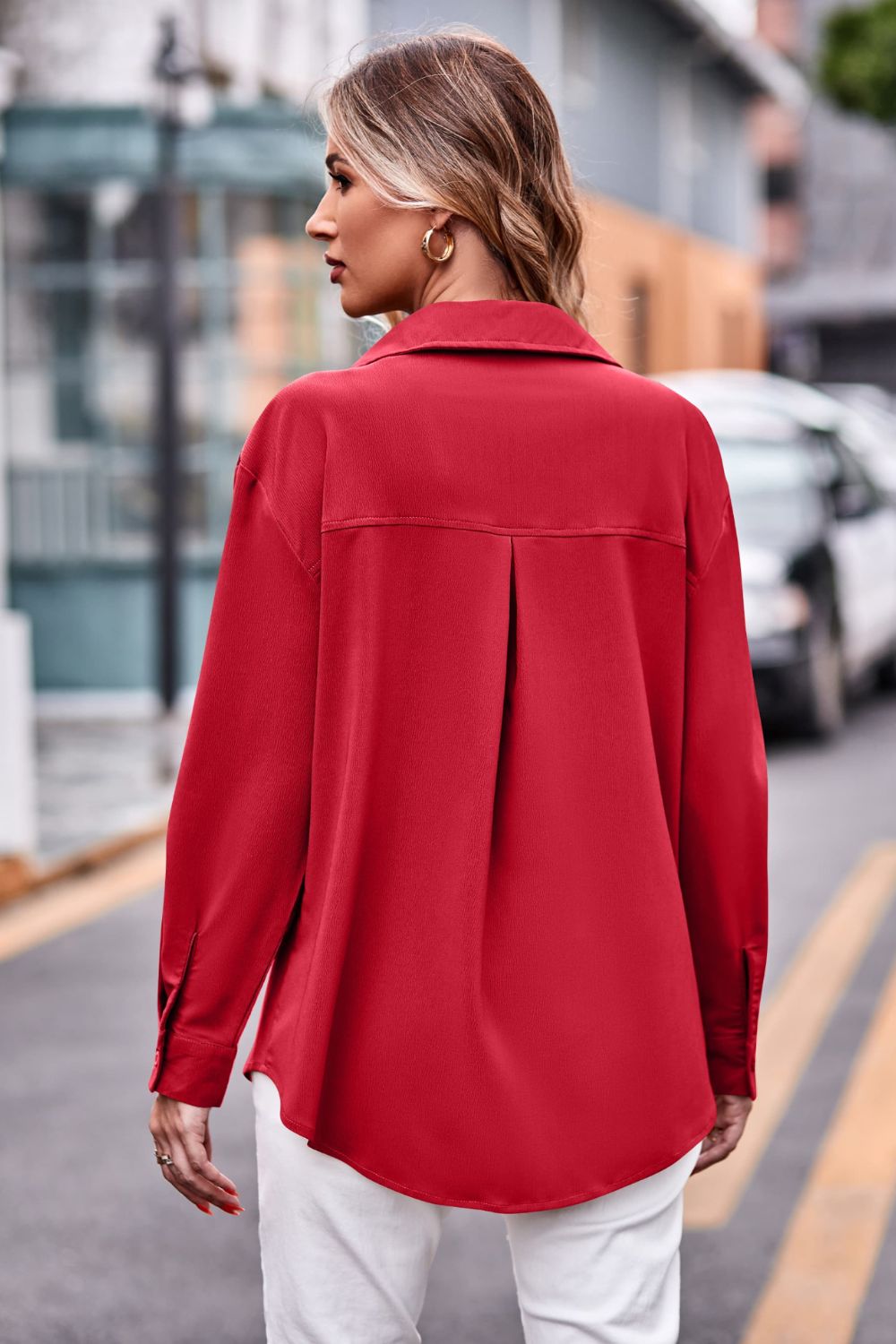 Just Can't Wait Dropped Shoulder Longline Shirt with Pockets