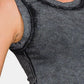 Zenana Catching Some Rays Washed Ribbed Round Neck Slim Tank