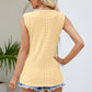 Mellow and Cute Spliced Lace V-Neck Tank