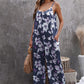 Vacation Mode On Botanical Print Spaghetti Strap Cropped Jumpsuit