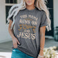This Mama Runs on Coffee and Jesus Round Neck Graphic Tee