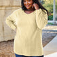 Basic Bae I'm So Cute Ribbed Long Sleeve Knit Top