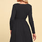 Warm Today, Cold Tomorrow Long Sleeve Tie Waist Ruffle Hem Dress