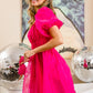 BiBi Mark My Words Puff Sleeve Organza Mini Dress