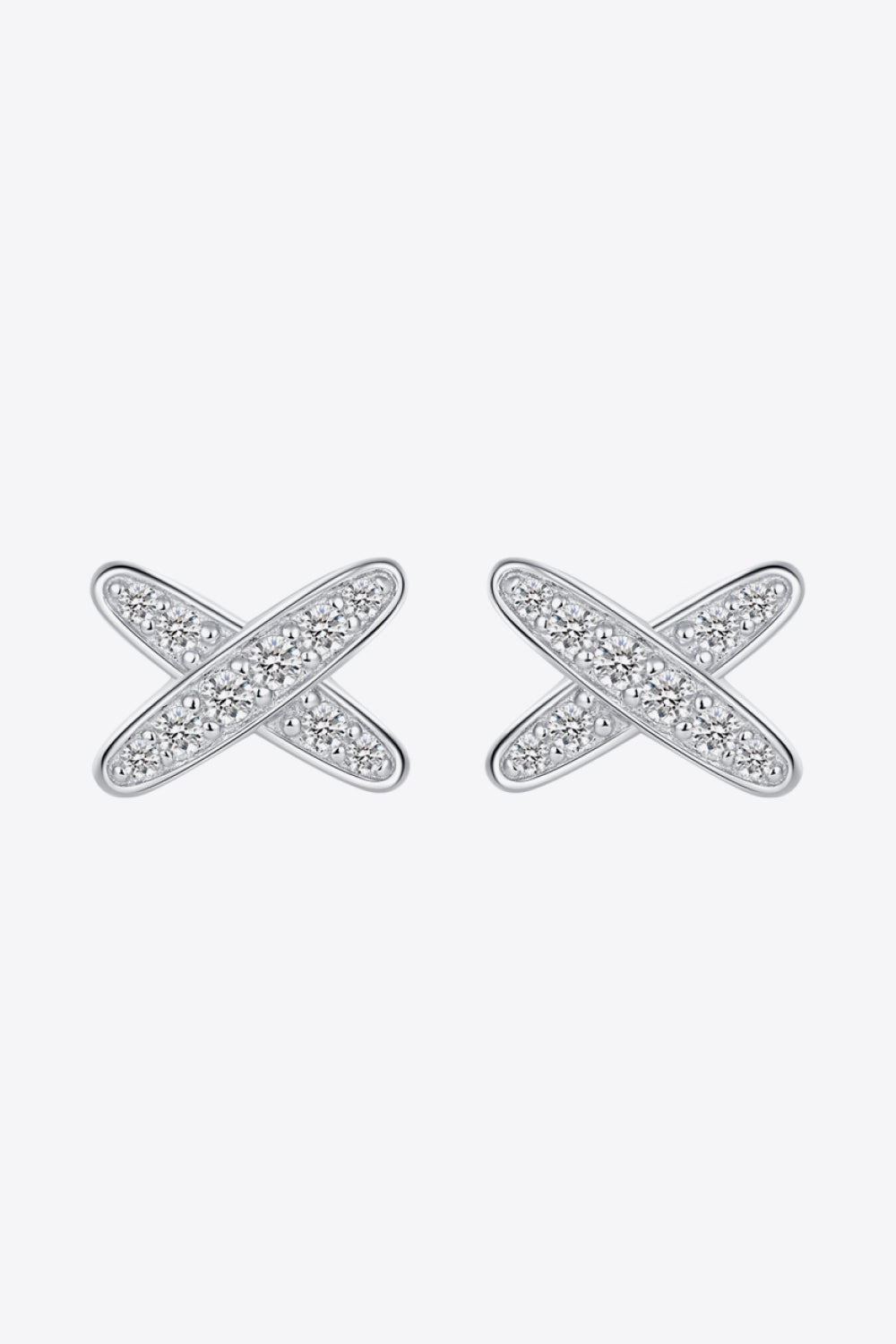 Lend Me Some Sugar 925 Sterling Silver X-Shape Moissanite Earrings