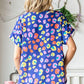 First Love Wild Rainbows V-Neck Printed Short Sleeve Blouse