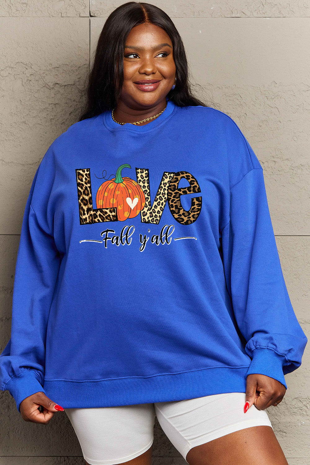 Simply Love LOVE FALL Y'ALL Graphic Sweatshirt