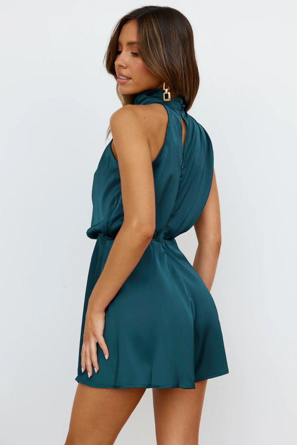 Making It Count Turtleneck Sleeveless Romper