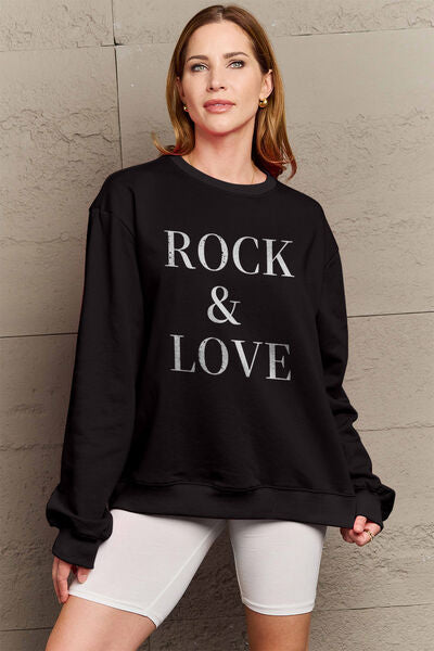 Simply Love ROCK ＆ LOVE Graphic Sweatshirt