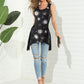 Sun Moon and Stars Printed Scoop Neck Strappy Tank