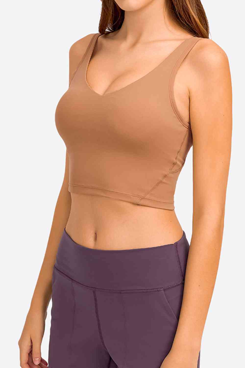 Cherished Deep V-Neck Crop Sports Bra