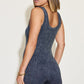 Zenana Dancin' To The Beat Ribbed Washed Sleeveless Romper