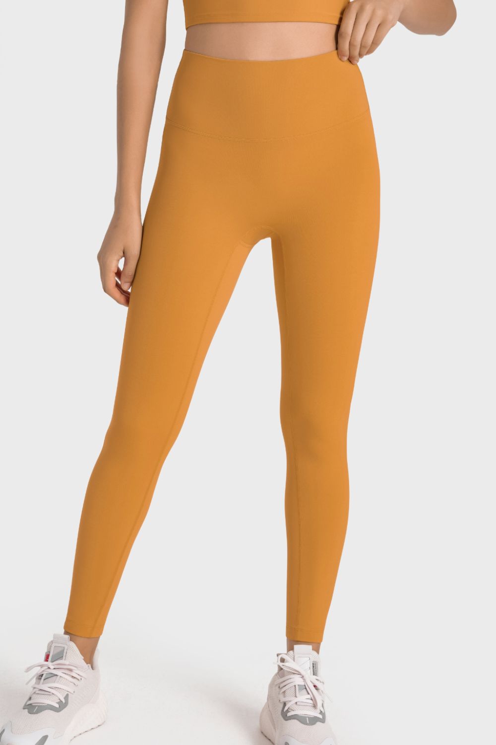 Meet You At The Bar(Bell) Feels Like Skin High-Rise Wide Waistband Yoga Leggings