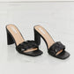 MMShoes Top of the World Braided Block Heel Sandals in Black