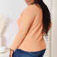 Basic Bae Pumpkin Patch Half Button Long Sleeve Top