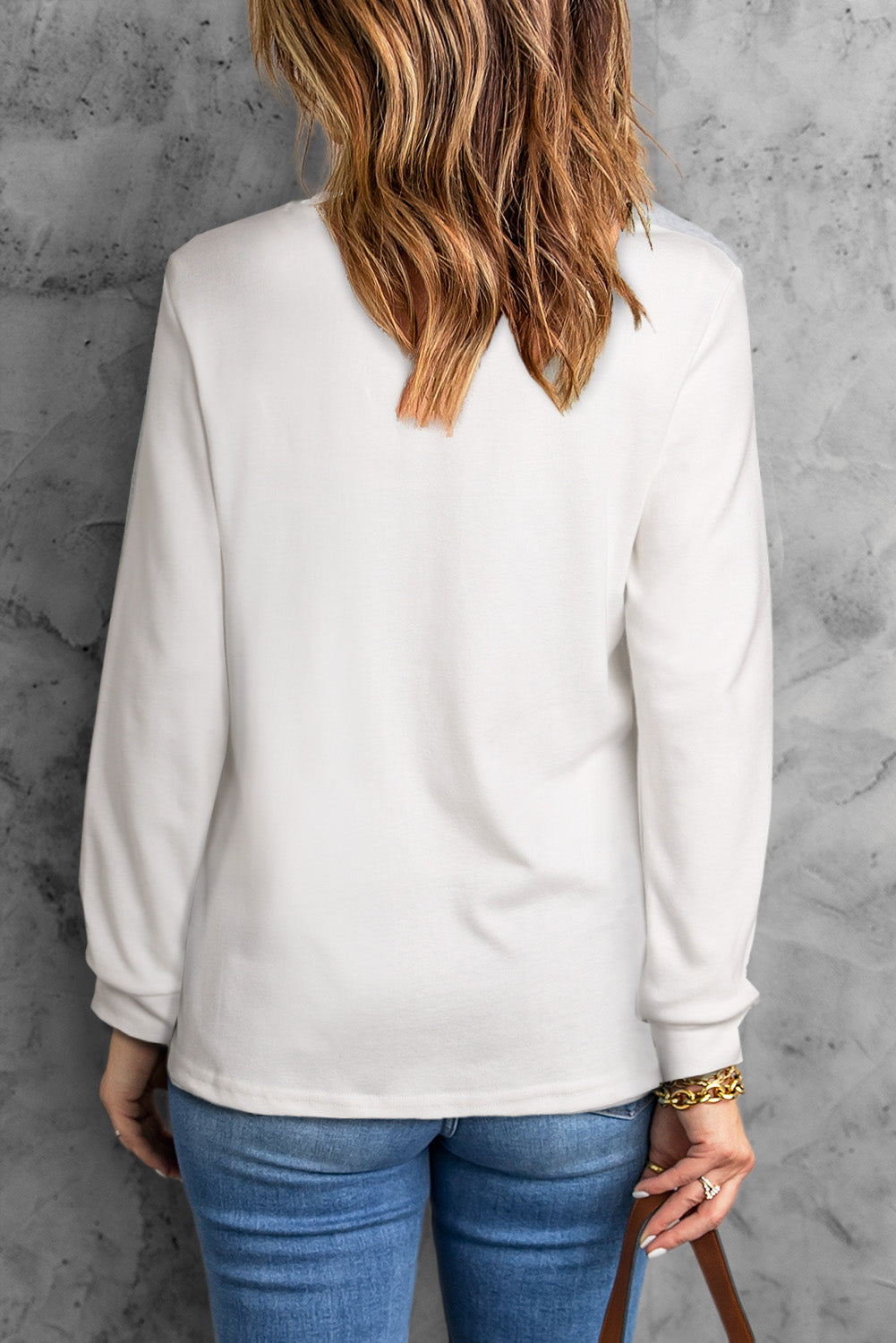 Sunset Walk Round Neck Long Sleeve Top
