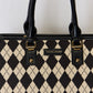 David Jones Makin' Statements Argyle Pattern PU Leather Handbag