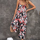 Vacation Mode On Botanical Print Spaghetti Strap Cropped Jumpsuit