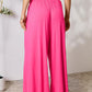 Double Take Phenomenally Me Smocked Wide Waistband Wide Leg Pants
