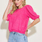 Zenana I Believe In Fuchsia Lantern Half Sleeve Sweater