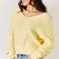 HYFVE I'm A Showstopper V-Neck Patterned Long Sleeve Sweater