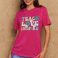 Simply Love TEACH LOVE INSPIRE Graphic Cotton T-Shirt