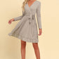 Warm Today, Cold Tomorrow Long Sleeve Tie Waist Ruffle Hem Dress