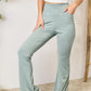 Heimish Fall Mornings Wide Waistband Sports Pants in Sage