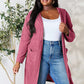 Basic Bae Falling For Memories Ribbed Open Front Long Sleeve Cardigan
