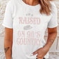 Raised on 90's Country Graphic Tee with Cuffed Sleeves